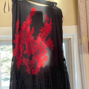 Womens fringe skirt